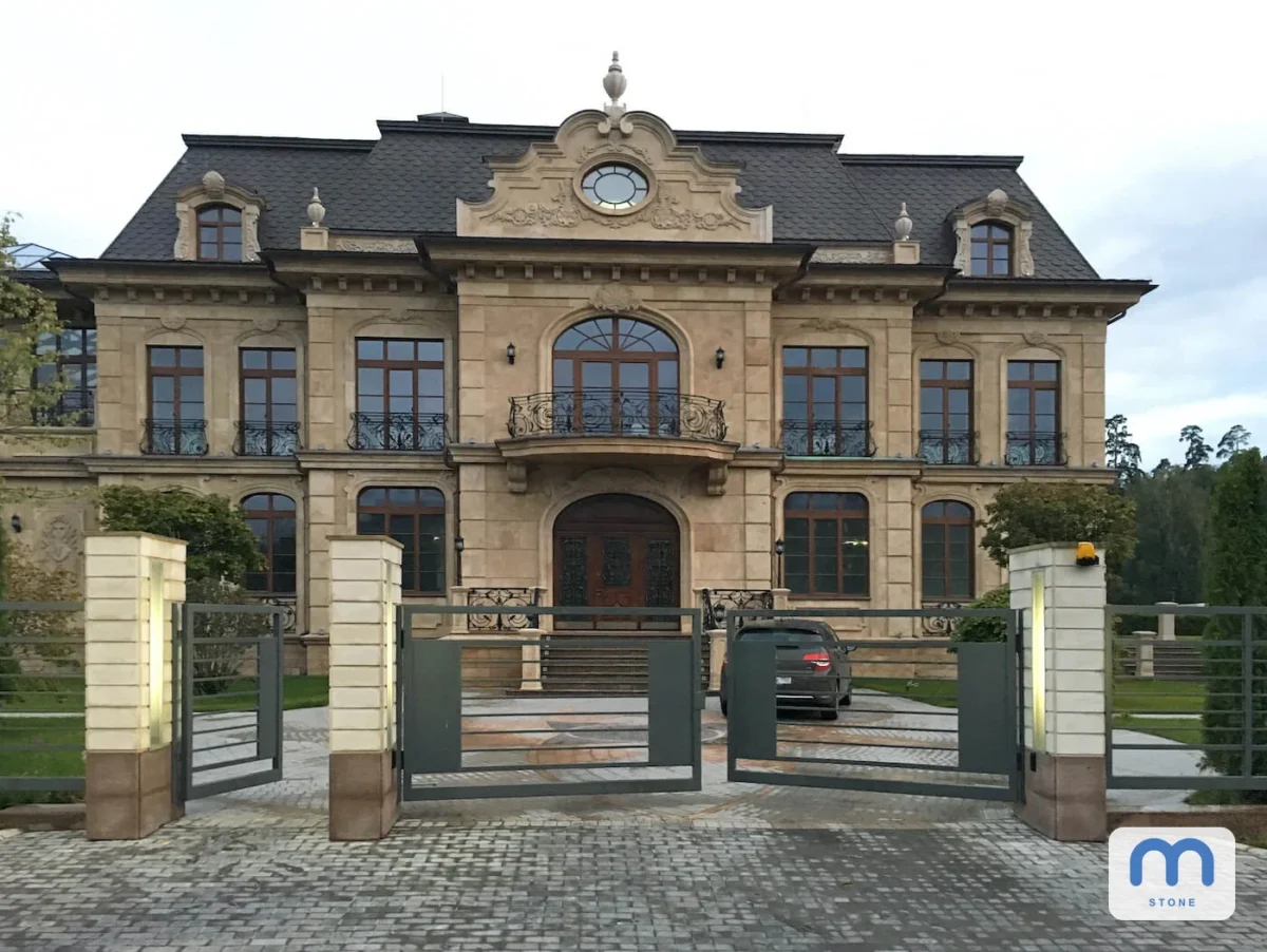 Облицювання фасаду натуральним каменем, Київ, фото 1